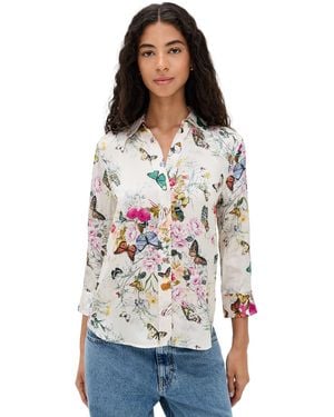 L'Agence Dani 3/4 Sleeve Blouse - Black
