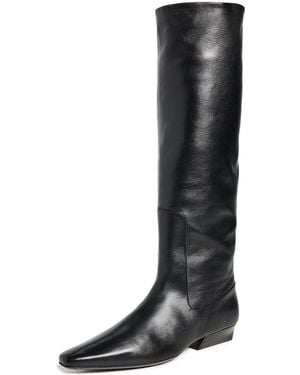 STAUD Wally Flat Boots - Black