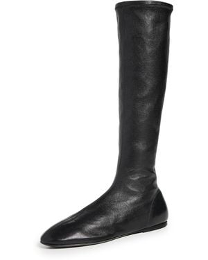 Co. Round Toe Knee High Booties - Black