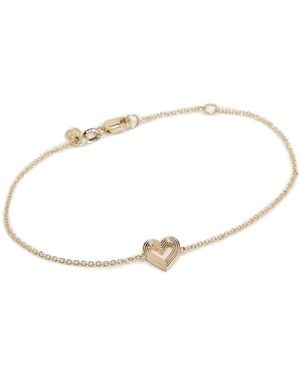 Sydney Evan 14K Fluted Heart Bracelet - Black