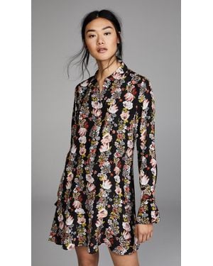 Equipment Daphne Silk Floral Shirt Dress - Black