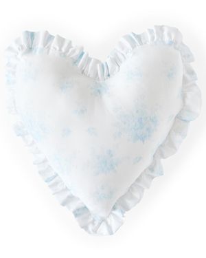 LoveShackFancy Heart Ruffle Pillow - White