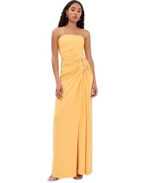 Jonathan Simkhai Emma Sleeveless Bustier Gown - Orange