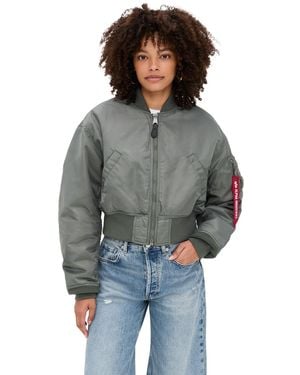 Alpha Industries Ma-1 Cropped Flight Jacket - Black