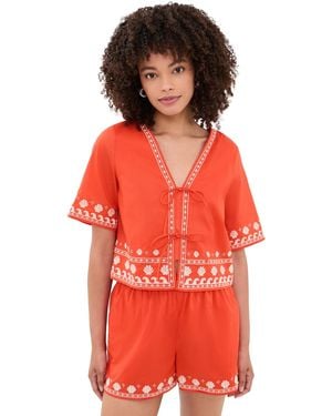 Z Supply Cast Of Waves Top - Red