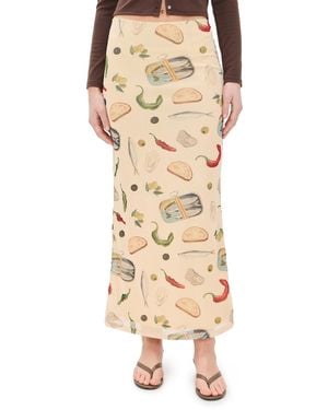 Bailey Rose Printed Skirt - Natural