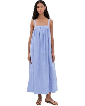 Faherty Coastal Poplin Emmy Dress - Blue