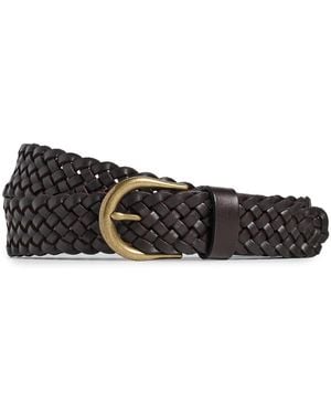 Madewell Braided Leather Belt - Black