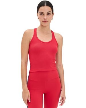 Splits59 Ashby Rib Crop Tank - Red