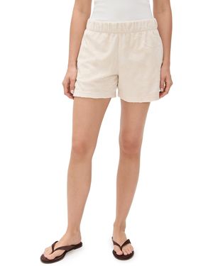 Faherty Cabana Towel Terry Shorts - Natural