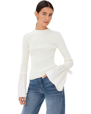 Jonathan Simkhai Agata Long Sleeve Top - White