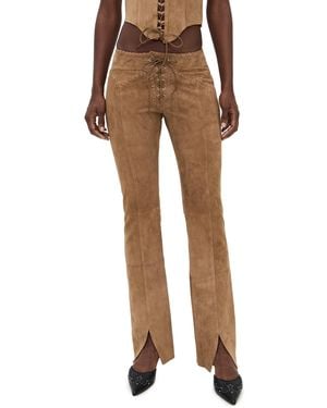 Miaou Element Suede Pants - Natural