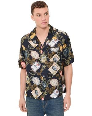 Rhude Vin Bandana Button-Up Shirt - Black