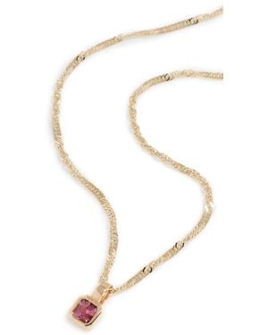 Ariel Gordon Petite Asscher Charm Necklace - White