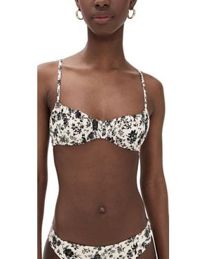 Ulla Johnson Naomi Ruched Bikini Top - Brown