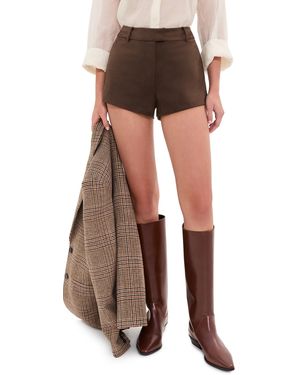 Le Bos Josie Faux Suede Hot Shorts - Brown