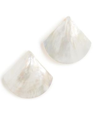 Ettika Rising Tide Pearl Studs - White