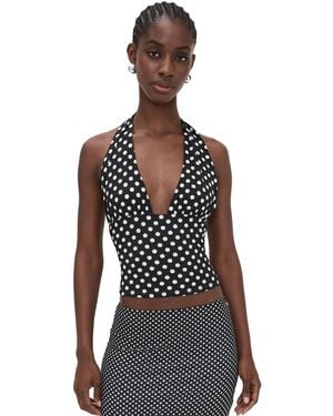 Miaou Mathilde Halter Top - Black