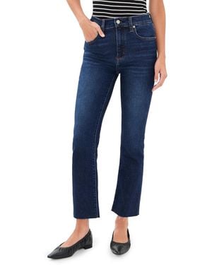 DAZE Shy Girl Crop Flare Jeans - Blue