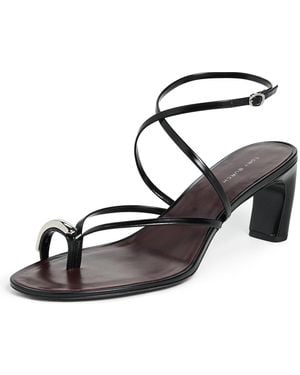 Tory Burch Pierced Strappy Heel Sandals 65Mm - Black