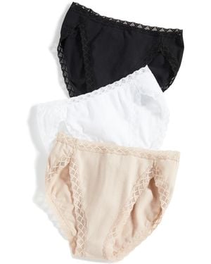 Natori Bliss French Cut Briefs 3-Pack - Black