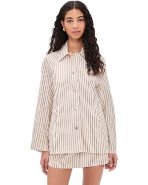 Rag & Bone Gayle Striped Cropped Trench - Natural