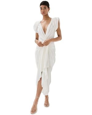 Prabal Gurung Draped Dress With Open Back - White