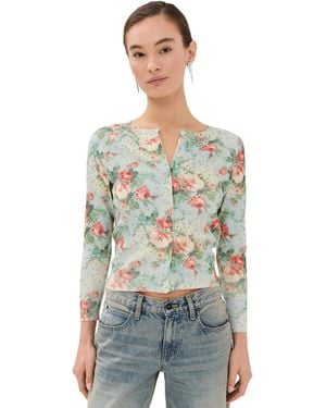 Simone Rocha Shrunken Floral Knit Cardigan - Multicolor