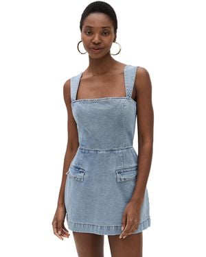 Amanda Uprichard Bethany Skort Romper - Blue