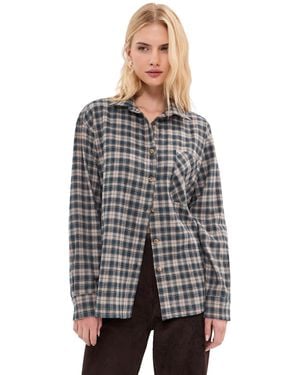 Le Bos Winnie Button Down Flannel - Black