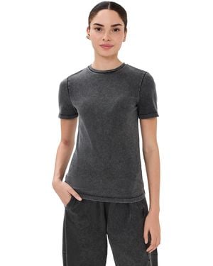 Tibi Stretch Denim Baby T - Black