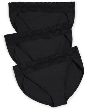 Natori Bliss Perfection French Bikini 3-Pack - Black