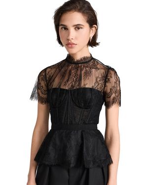 Jonathan Simkhai Kehlani Lace Bustier Top - Black