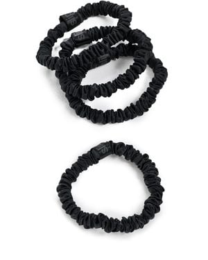 Slip Skinny Silk Scrunchies Set Of 4 - Black