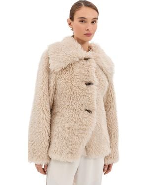 Le Bos Caitlin Faux Shearling Coat - Natural