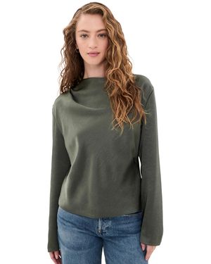 Vince Draped Cowl Neck Blouse - Black