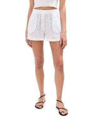 Le Bos Cecelia Eyelet Shorts - White