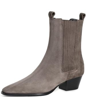 Aeyde Agata Suede Ankle Boots - White