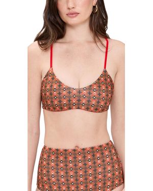The Great The Reversible Bikini Top - Multicolor
