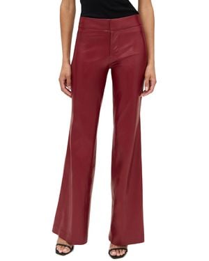 Alice + Olivia Andrew Vegan Leather Pants - Red