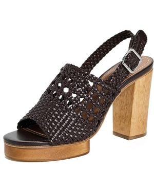 STAUD Martina Platform Sandals - Black