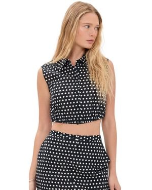 FRAME The Polka Dot Top - Black