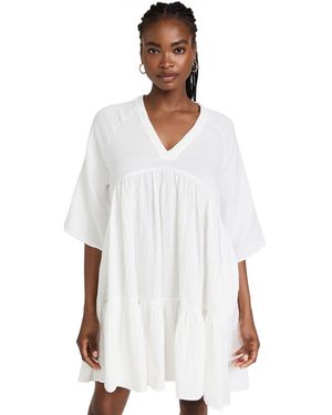 9seed Marbella Ruffle Dress - White