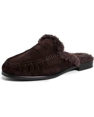 Rag & Bone Carter Shearling Mules - Black