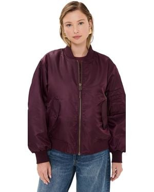 Anine Bing Leon Bomber Jacket - Purple
