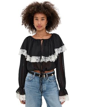 For Love & Lemons June Top - Black