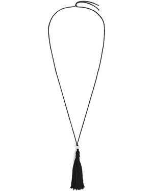 Shashi Maxine Tassel Necklace - Black