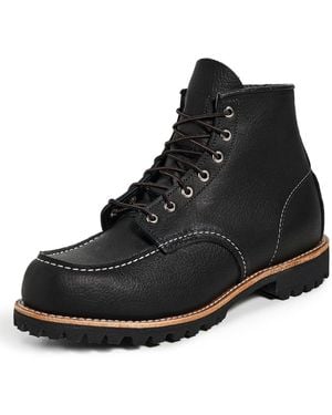 Red Wing Roughneck Oil Slick Leather Boots - Black