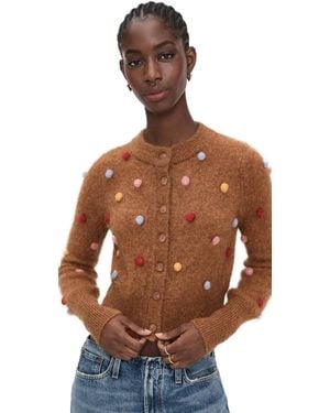 ALÉMAIS Elia Cropped Cardigan - Brown