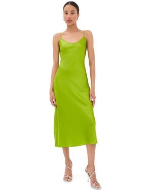 SABLYN Taylor V Neck Silk Dress - Green